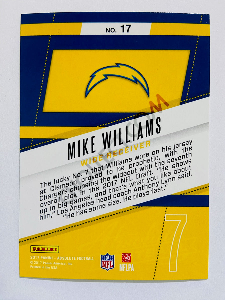 Mike Williams - Los Angeles Chargers 2017 Panini Absolute Rookie Roundup Insert #17