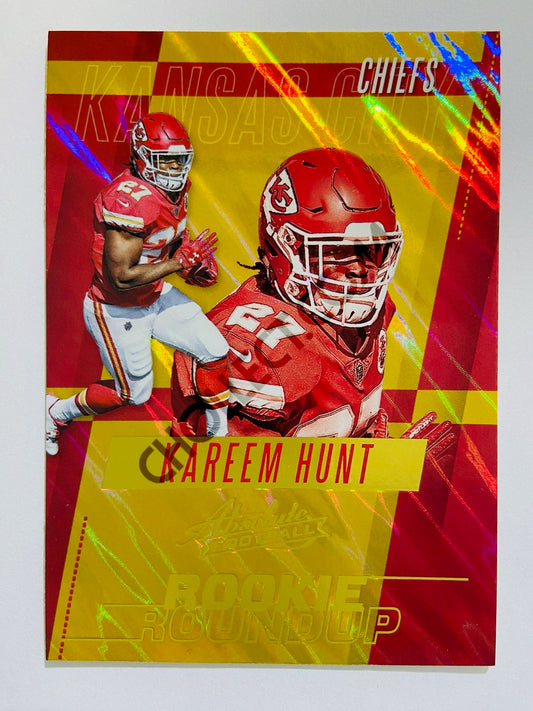 Kareem Hunt - Kansas City Chiefs 2017 Panini Absolute Rookie Roundup Insert #36