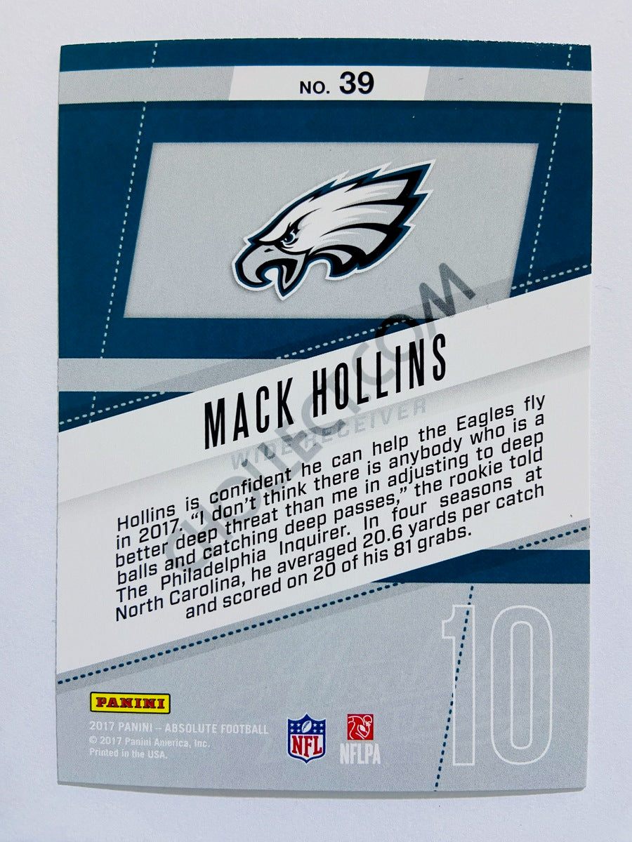 Mack Hollins - Philadelphia Eagles 2017 Panini Absolute Rookie Roundup Insert #39