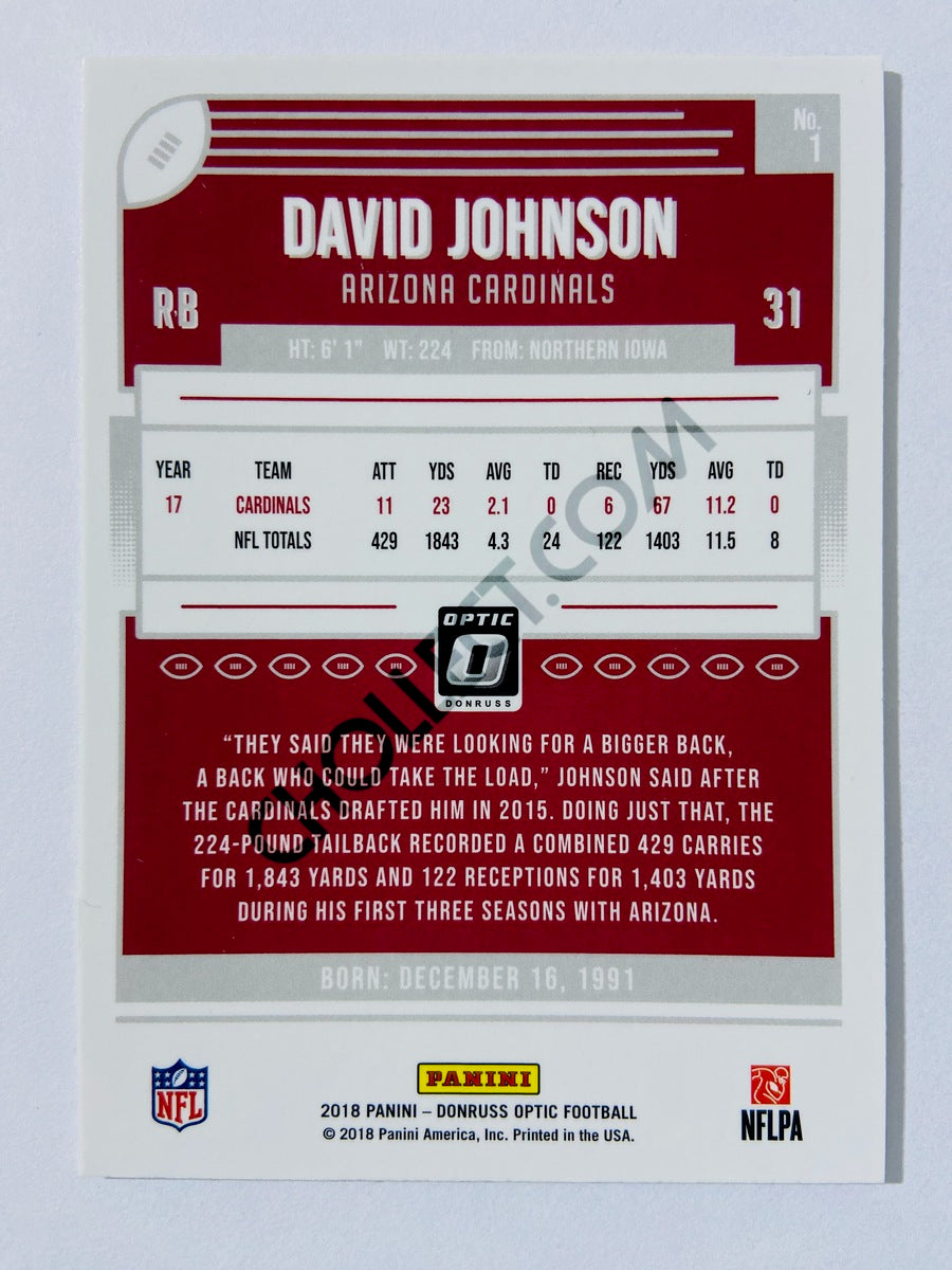 David Johnson - Arizona Cardinals 2018 Panini Donruss Optic #1