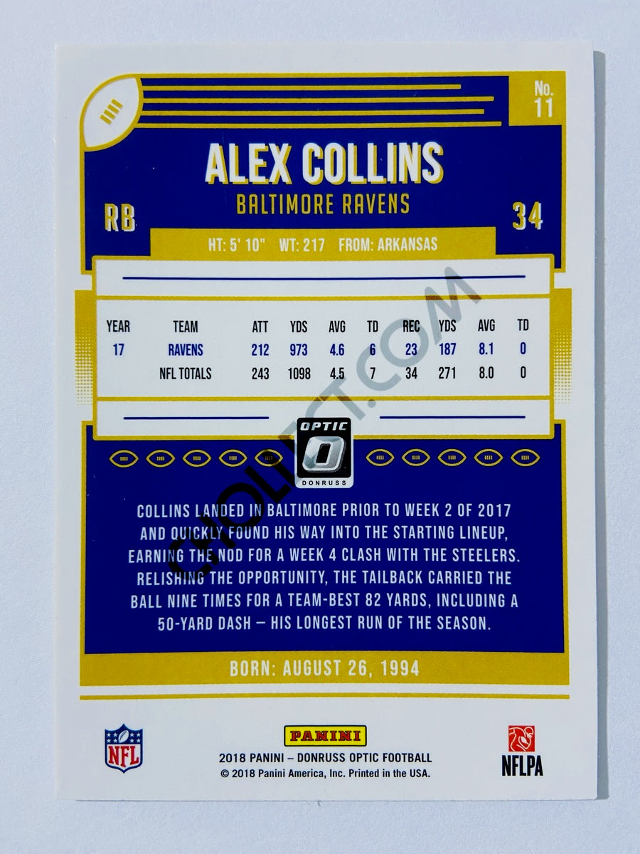 Alex Collins - Baltimore Ravens 2018 Panini Donruss Optic #11