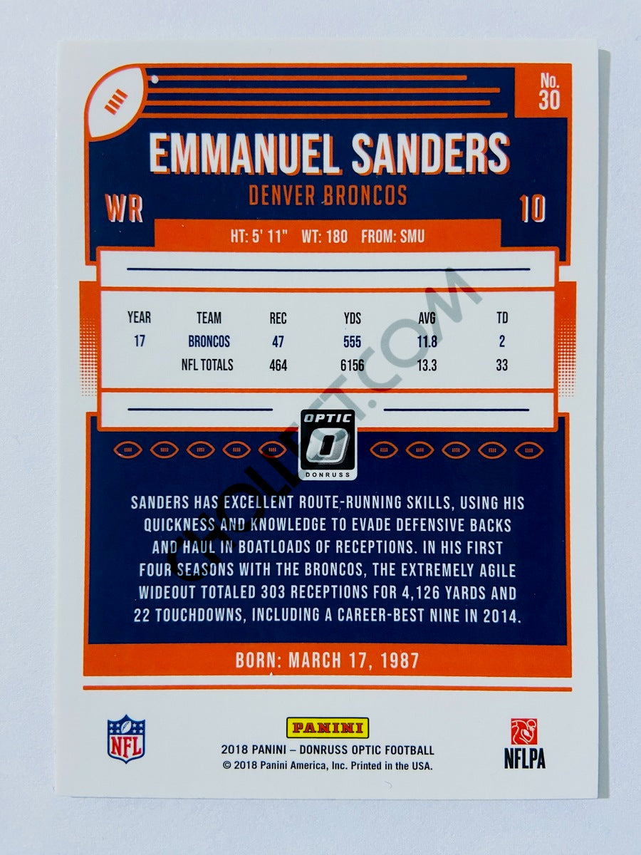 Emmanuel Sanders - Denver Broncos 2018 Panini Donruss Optic #30