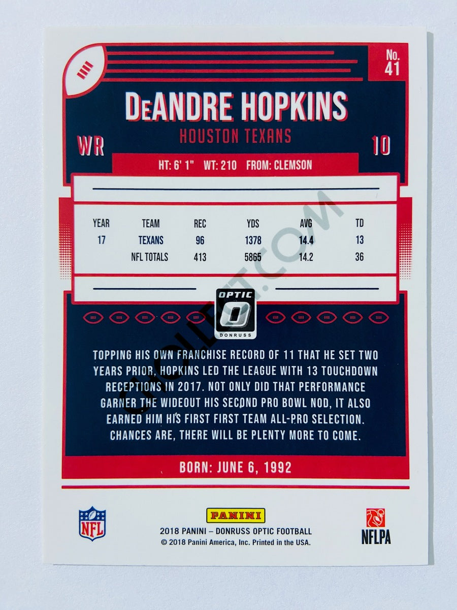 DeAndre Hopkins - Houston Texans 2018 Panini Donruss Optic #41