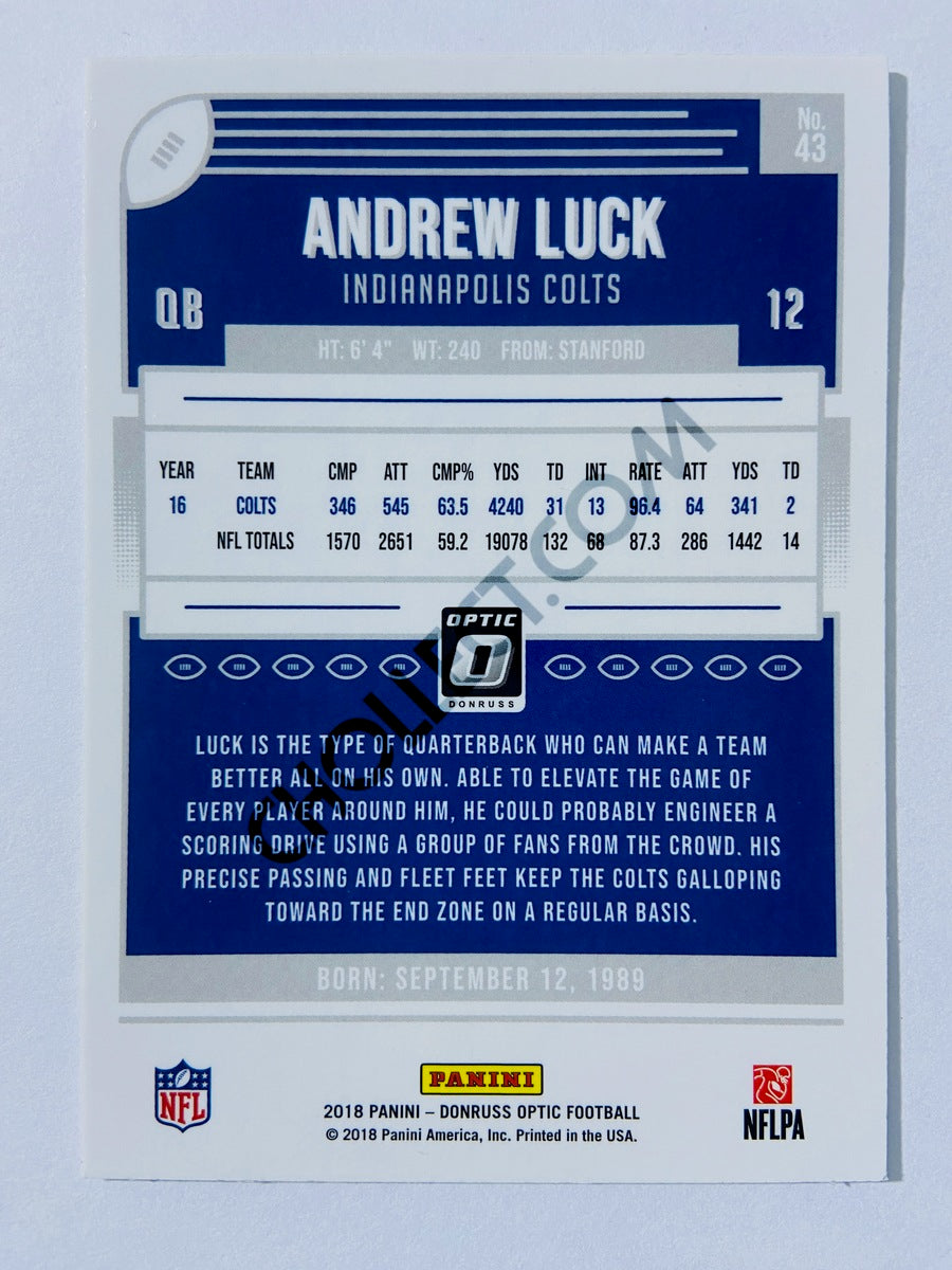 Andrew Luck - Indianapolis Colts 2018 Panini Donruss Optic #43