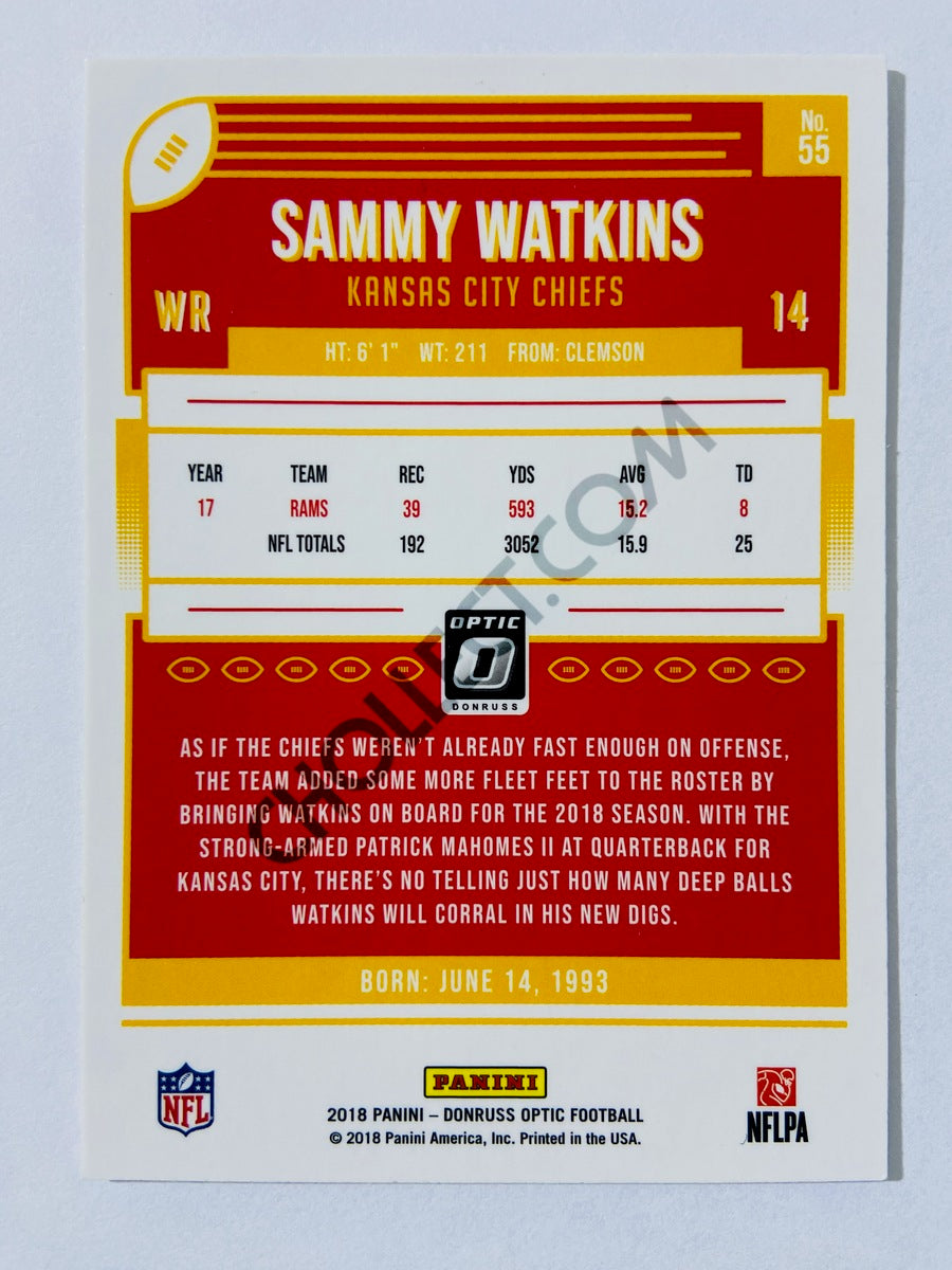 Sammy Watkins - Kansas City Chiefs 2018 Panini Donruss Optic #55