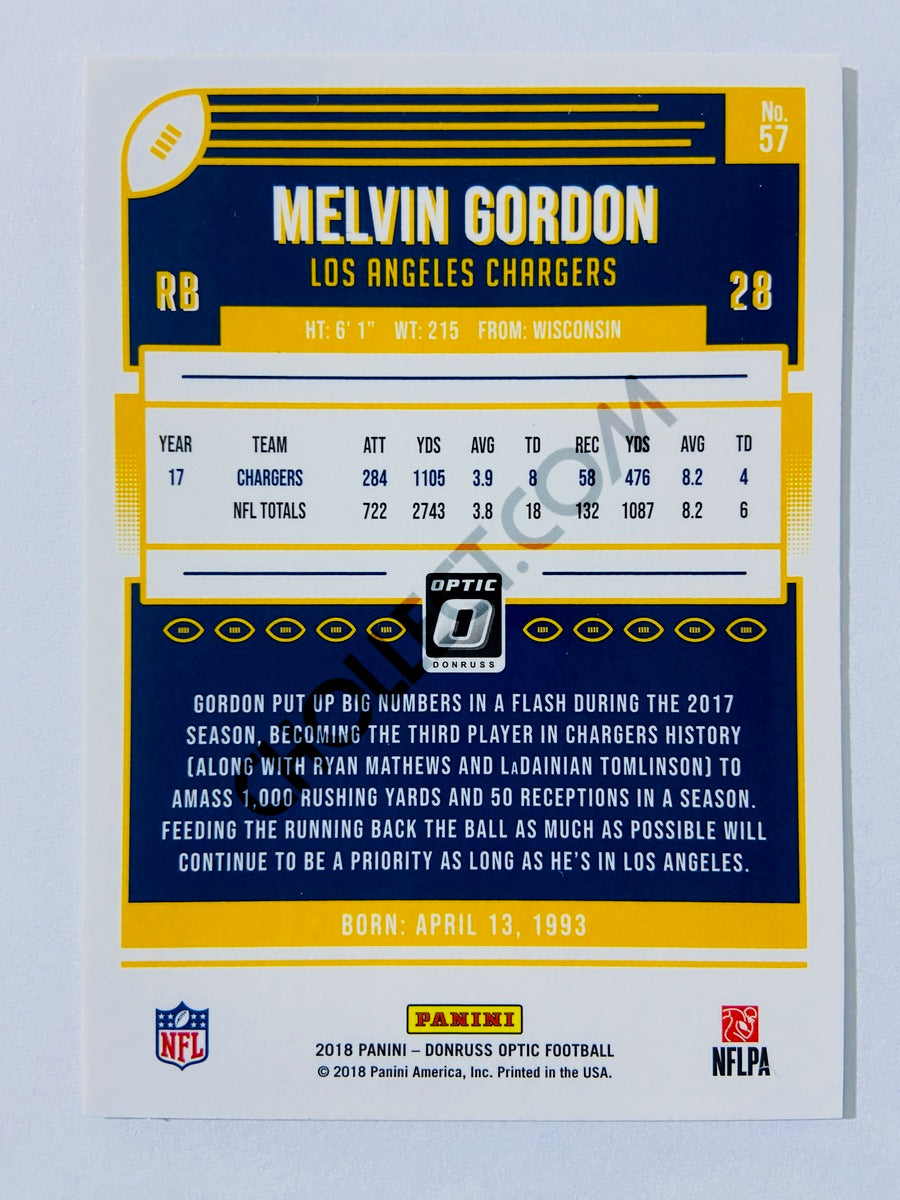 Melvin Gordon - Los Angeles Chargers 2018 Panini Donruss Optic #57