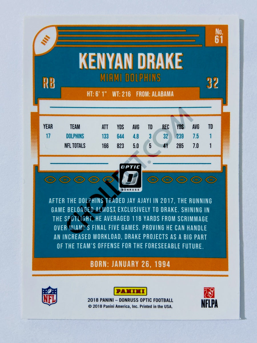 Kenyan Drake - Miami Dolphins 2018 Panini Donruss Optic #61