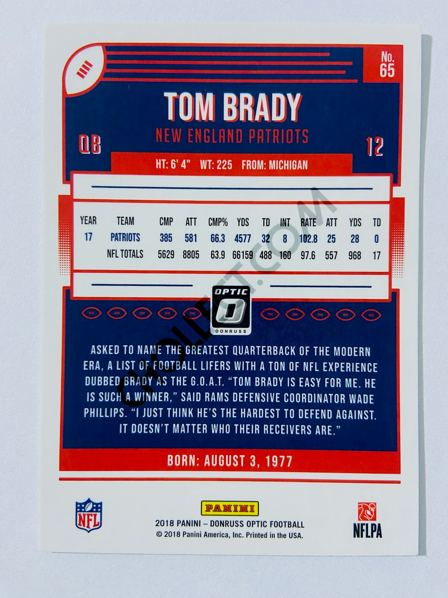 Tom Brady - New England Patriots 2018 Panini Donruss Optic #65