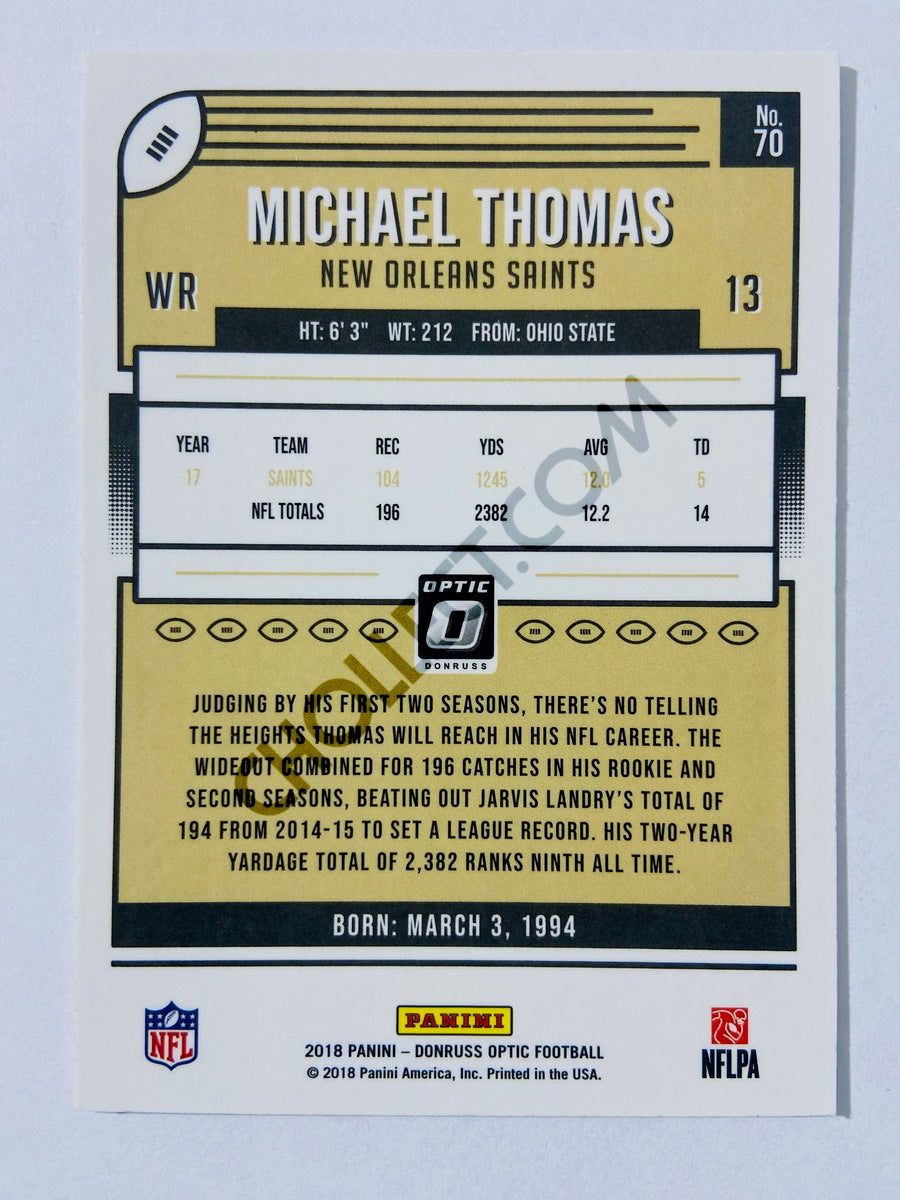 Michael Thomas - New Orleans Saints 2018 Panini Donruss Optic #70