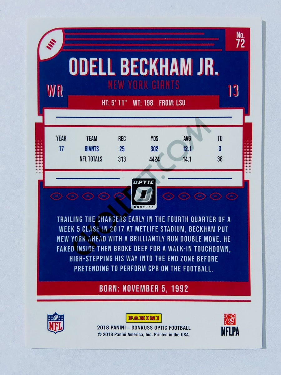 Odell Beckham Jr. - New York Giants 2018 Panini Donruss Optic #72