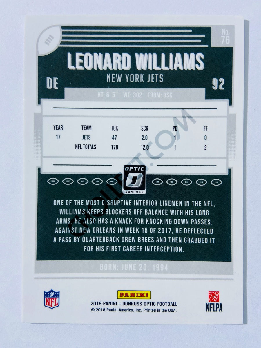 Leonard Williams - New York Jets 2018 Panini Donruss Optic #76