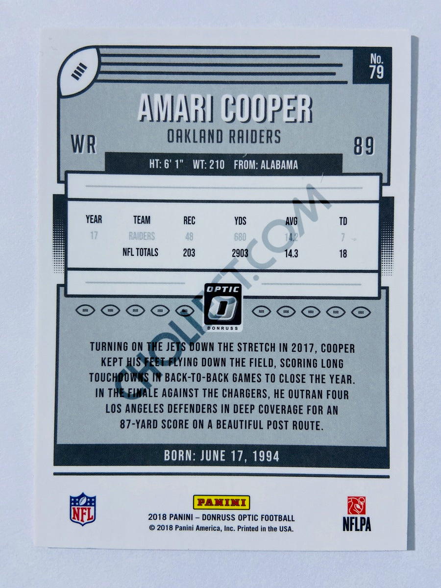 Amari Cooper - Oakland Raiders 2018 Panini Donruss Optic #79