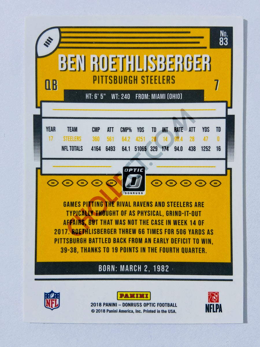 Ben Roethlisberger - Pittsburgh Steelers 2018 Panini Donruss Optic #83