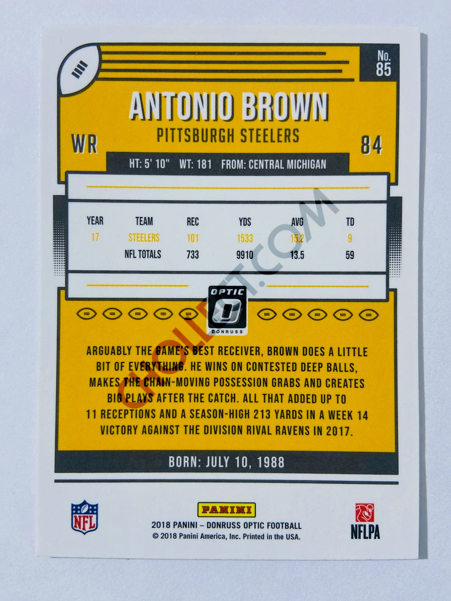 Antonio Brown - Pittsburgh Steelers 2018 Panini Donruss Optic #85