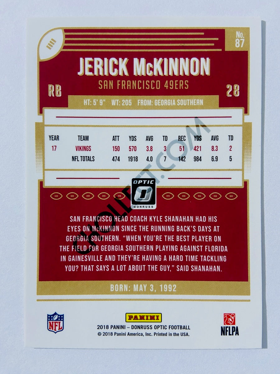 Jerick McKinnon - San Francisco 49ers 2018 Panini Donruss Optic #87