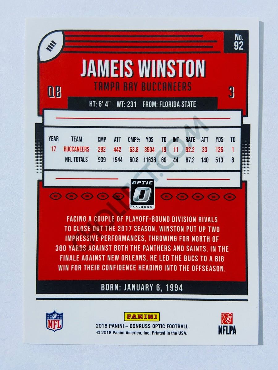 Jameis Winston - Tampa Bay Buccaneers 2018 Panini Donruss Optic #92