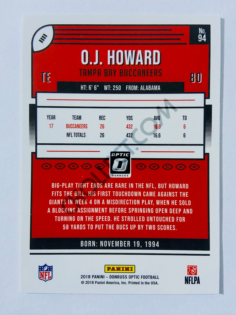 O.J. Howard - Tampa Bay Buccaneers 2018 Panini Donruss Optic #94