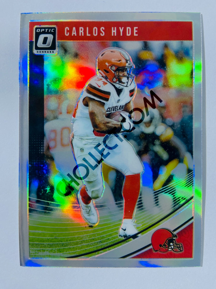 Carlos Hyde - Cleveland Browns 2018 Panini Donruss Optic Silver Prizm Parallel #25