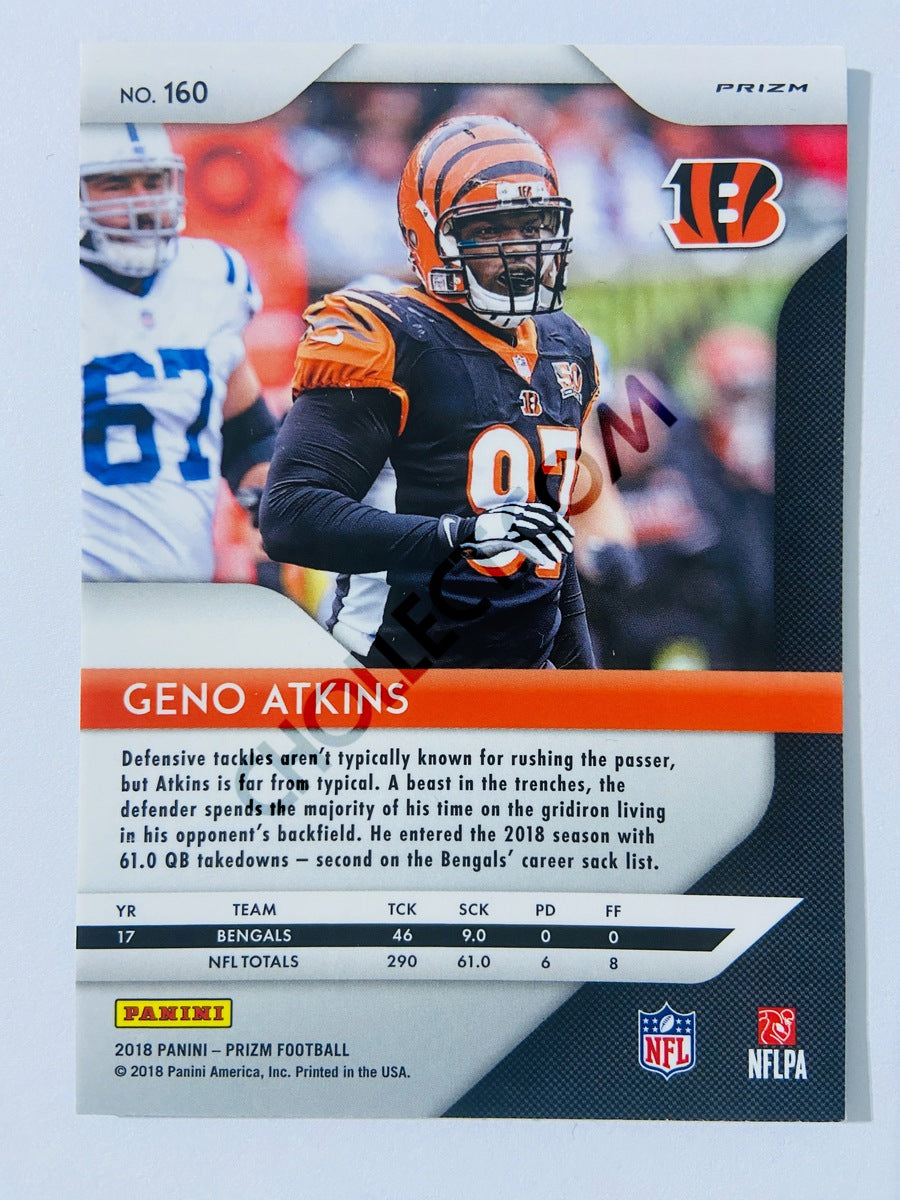 Geno Atkins - Cincinnatti Bengals 2018 Panini Prizm Blue Laser Prizm Parallel #160