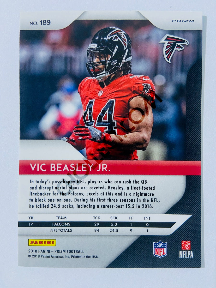 Vic Beasley Jr. - Atlanta Falcons 2018 Panini Prizm Blue Laser Prizm Parallel #189