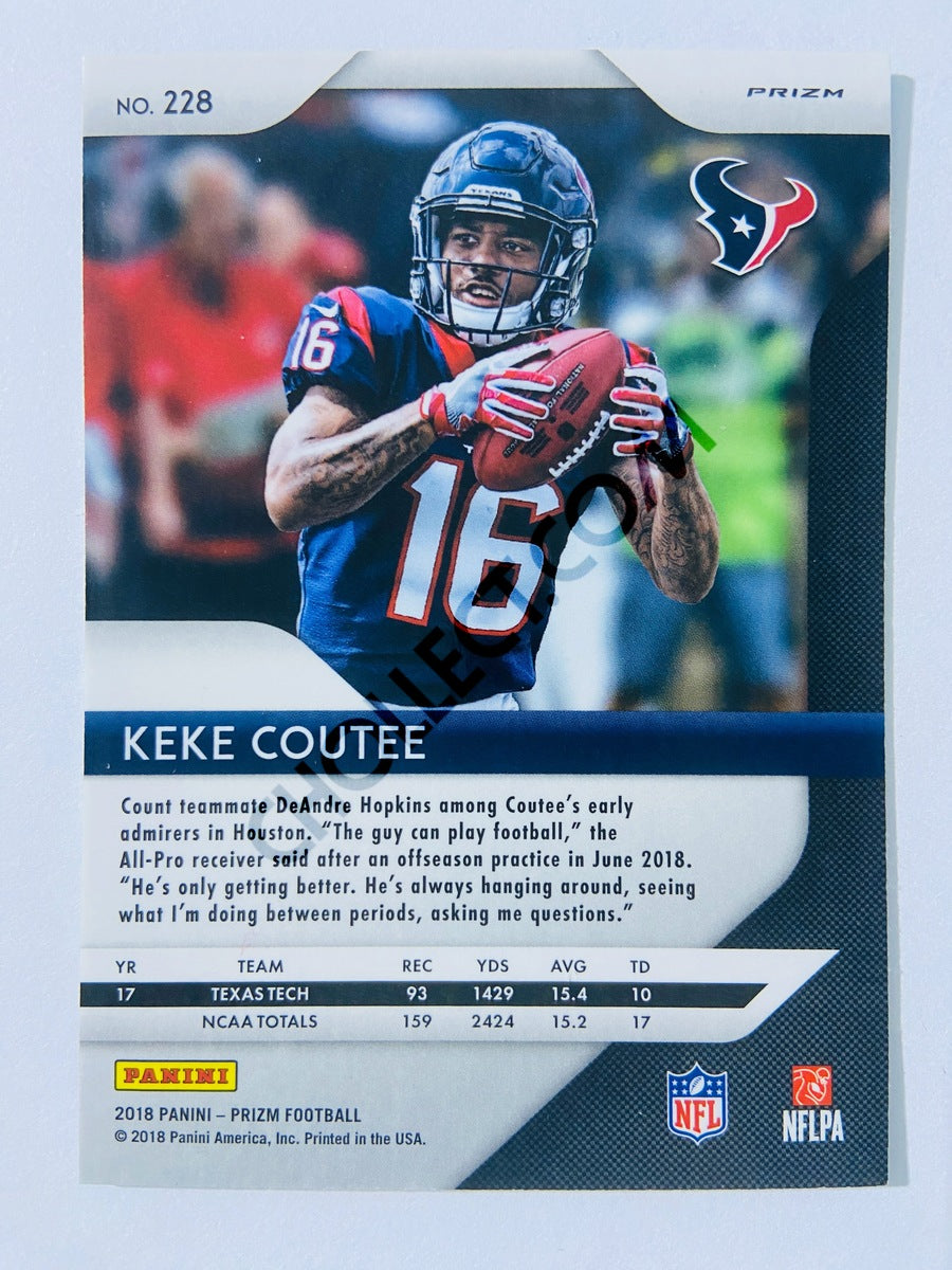 Keke Coutee - Houston Texans 2018 Panini Prizm Blue Laser Prizm Parallel #228