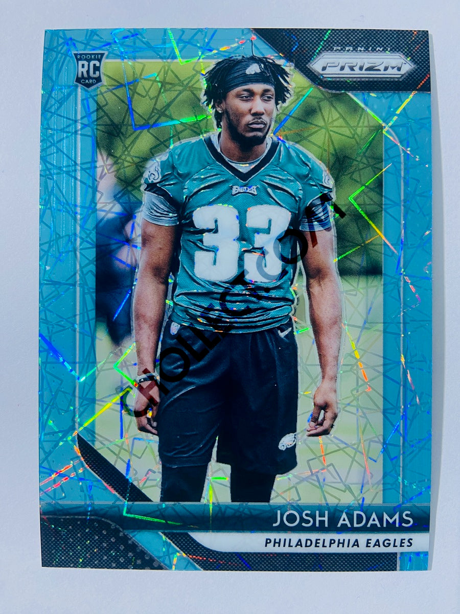 Josh Adams - Philadelphia Eagles 2018 Panini Prizm Blue Laser Prizm RC Rookie Parallel #296