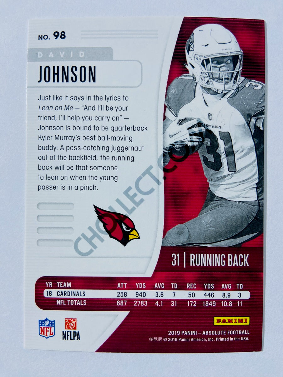 David Johnson - Arizona Cardinals 2019-20 Panini Absolute #98