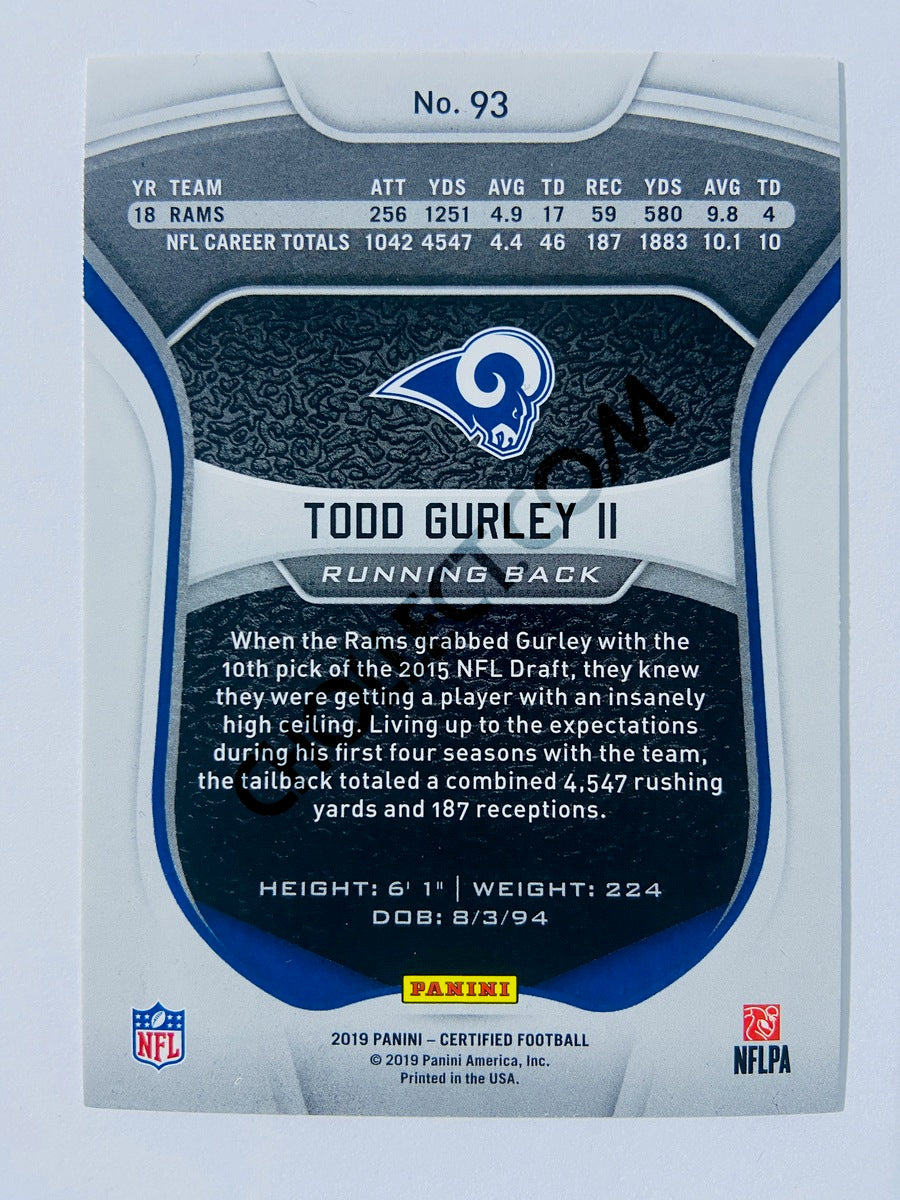 Todd Gurley ll - Los Angeles Rams 2019 Panini Certified #93