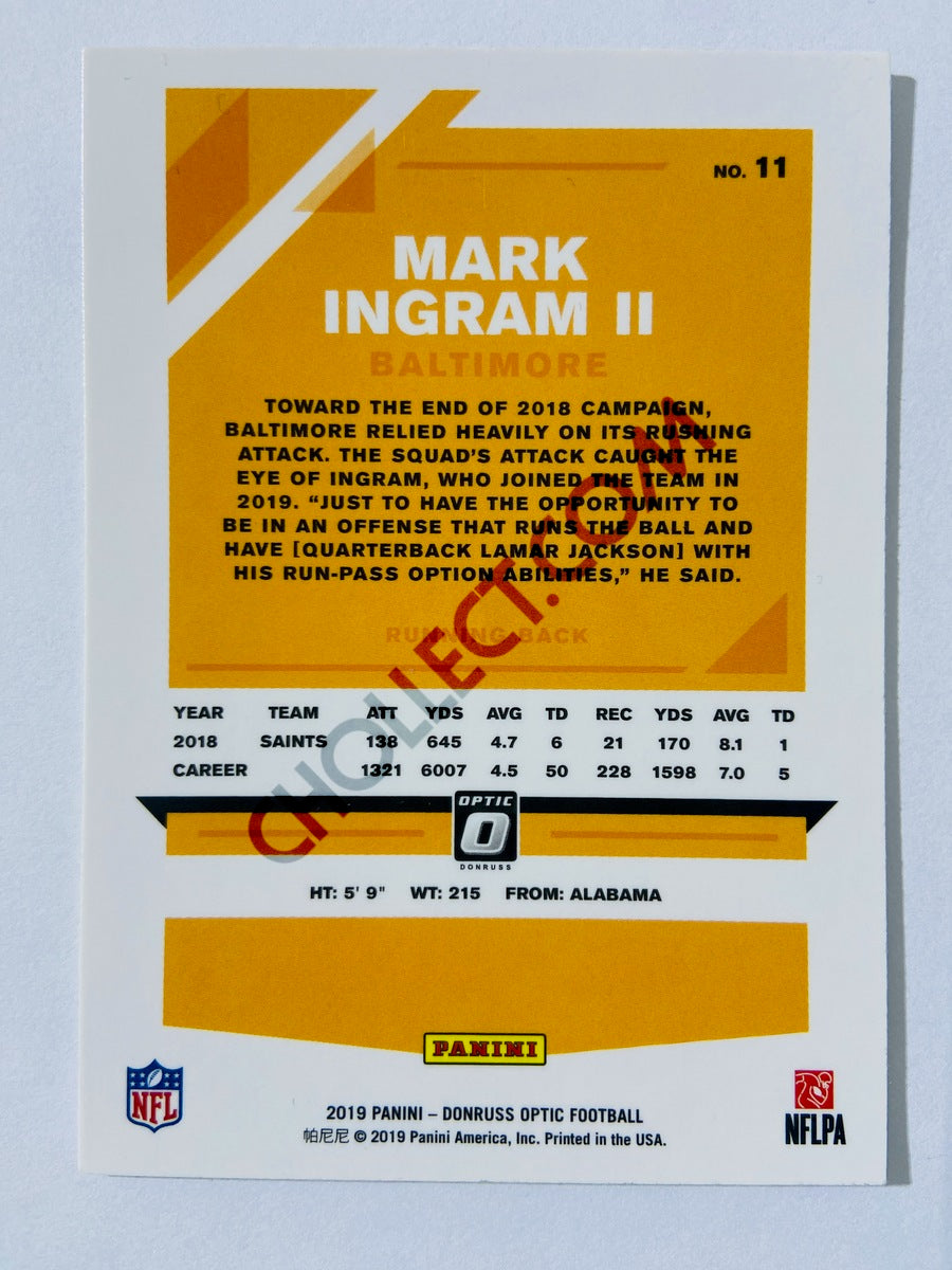 Mark Ingram II - Baltimore Ravens 2019 Panini Donruss Optic #11