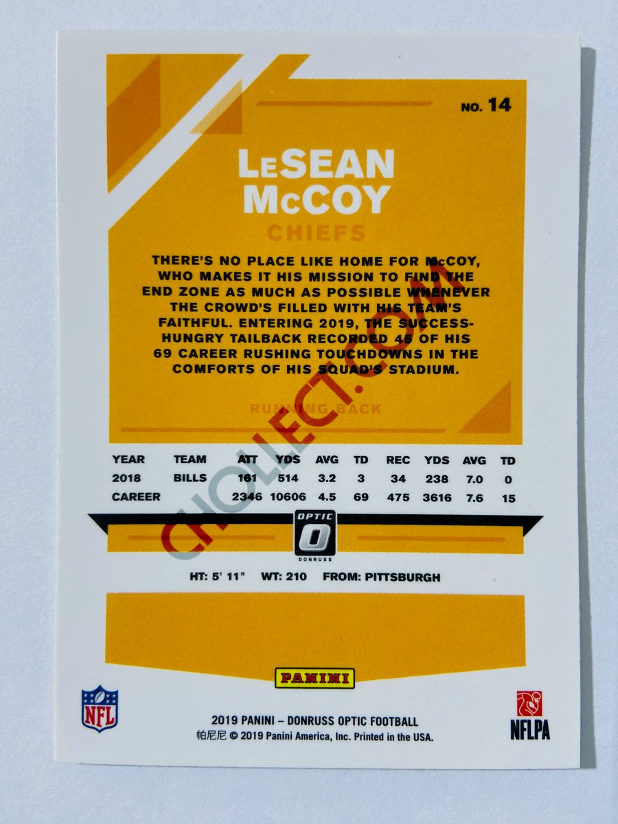 LeSean McCoy - Kansas City Chiefs 2019 Panini Donruss Optic #14