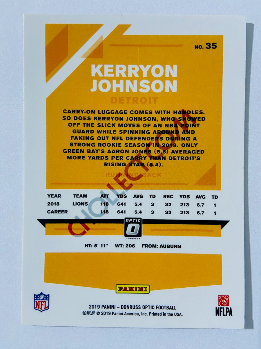 Kerryon Johnson - Detroit Lions 2019 Panini Donruss Optic #35