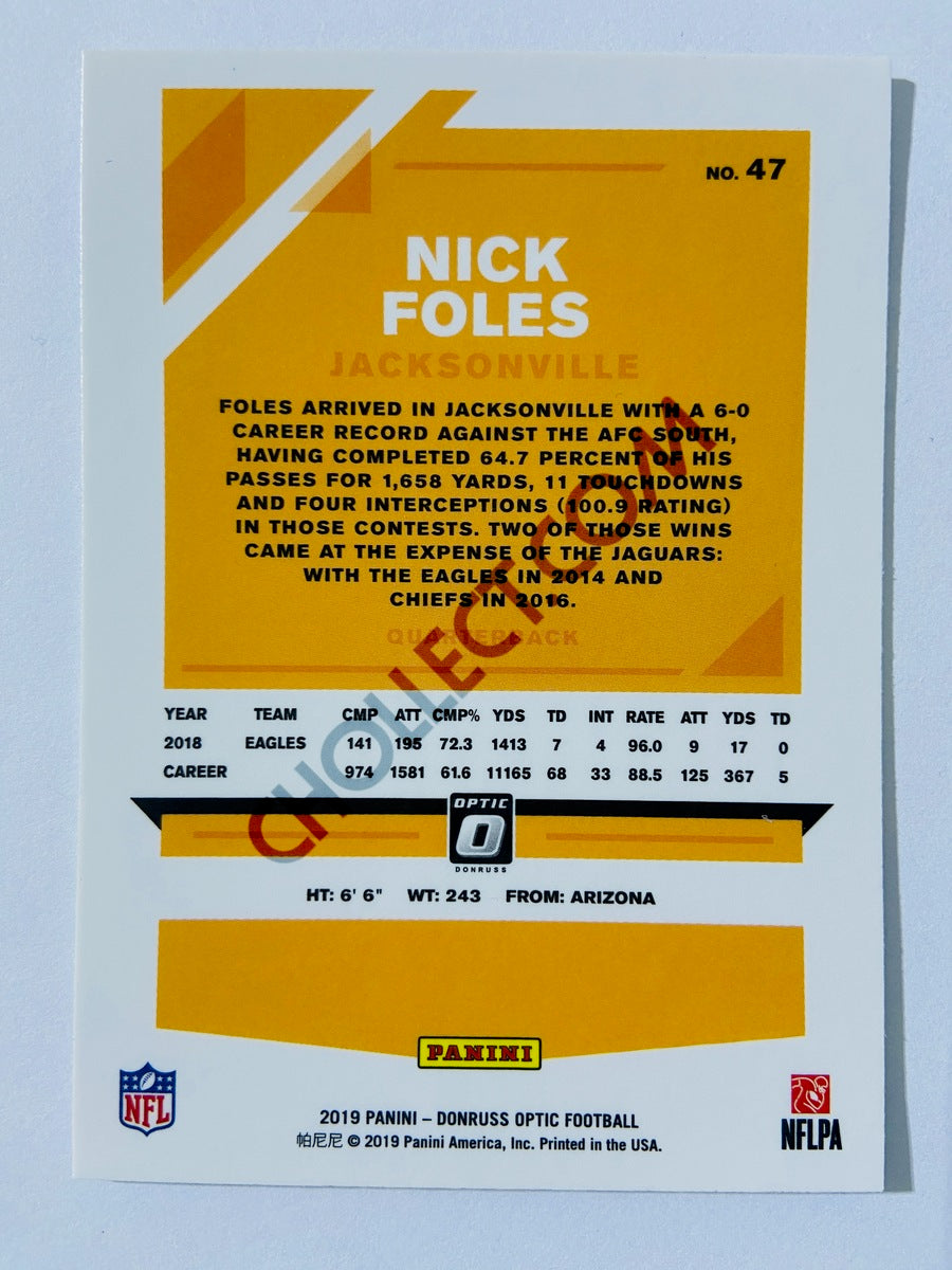 Nick Foles - Jacksonville Jaguars 2019 Panini Donruss Optic #47