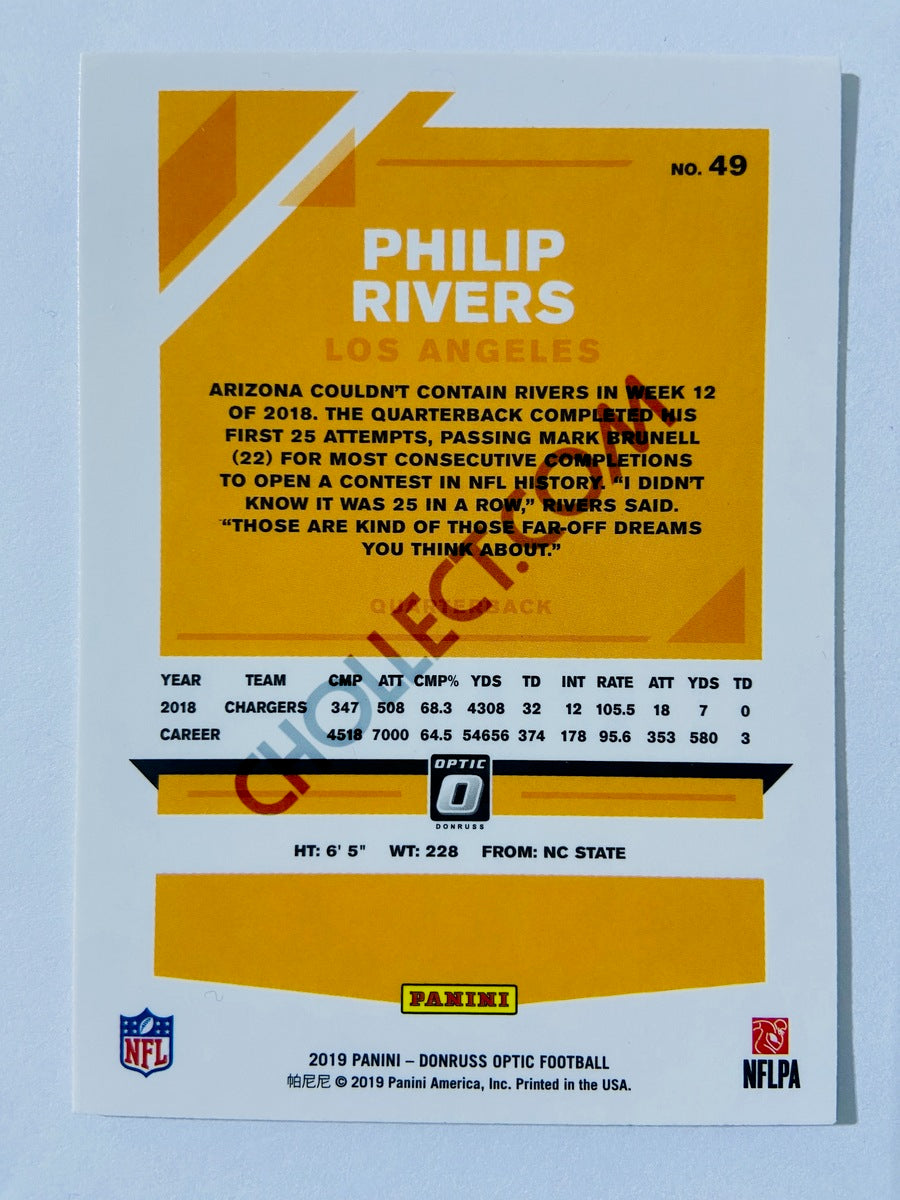 Philip Rivers - Los Angeles Chargers 2019 Panini Donruss Optic #49