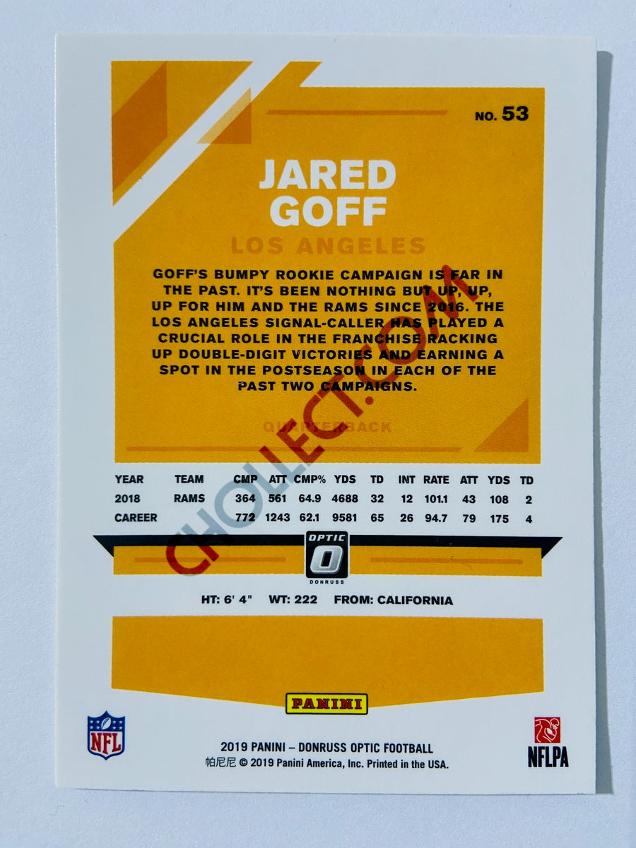 Jared Goff - Los Angeles Rams 2019 Panini Donruss Optic #53