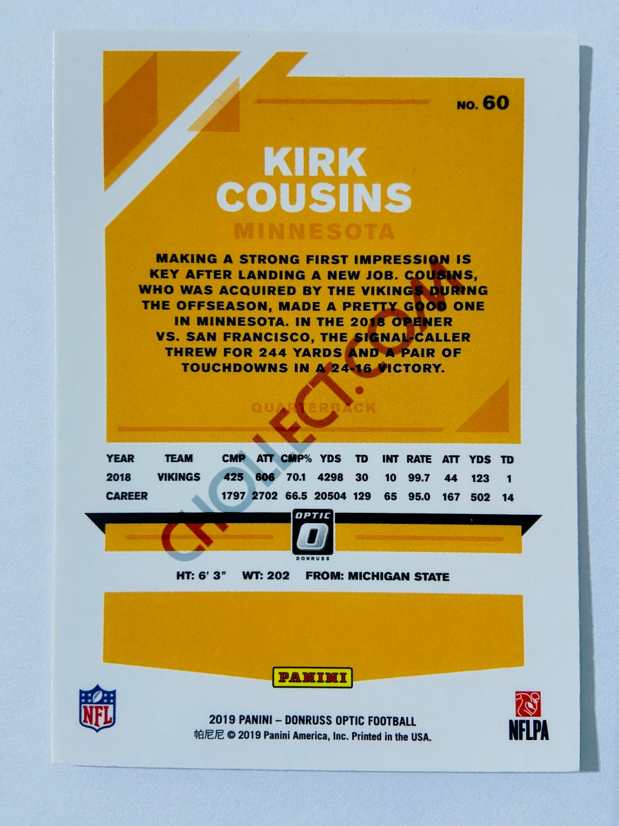 Kirk Cousins - Minnesota Vikings 2019 Panini Donruss Optic #60