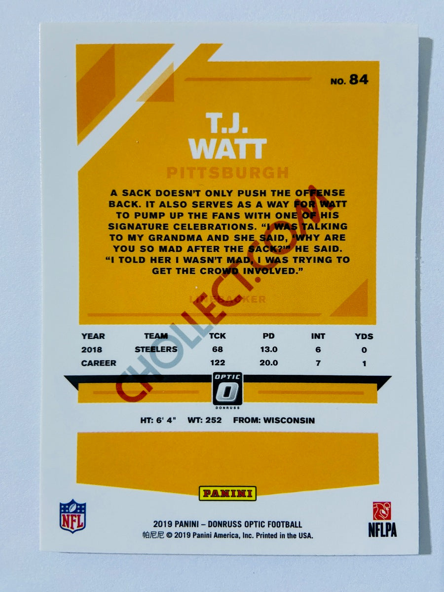 T.J. Watt - Pittsburgh Steelers 2019 Panini Donruss Optic #84