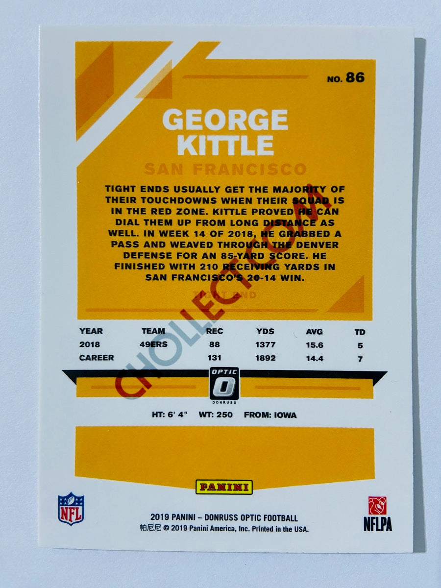 George Kittle - San Francisco 49ers 2019 Panini Donruss Optic #86