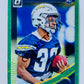 Justin Jackson - Los Angeles Chargers 2018 Panini Donruss Optic Green Velocity Parallel RC Rookie #111