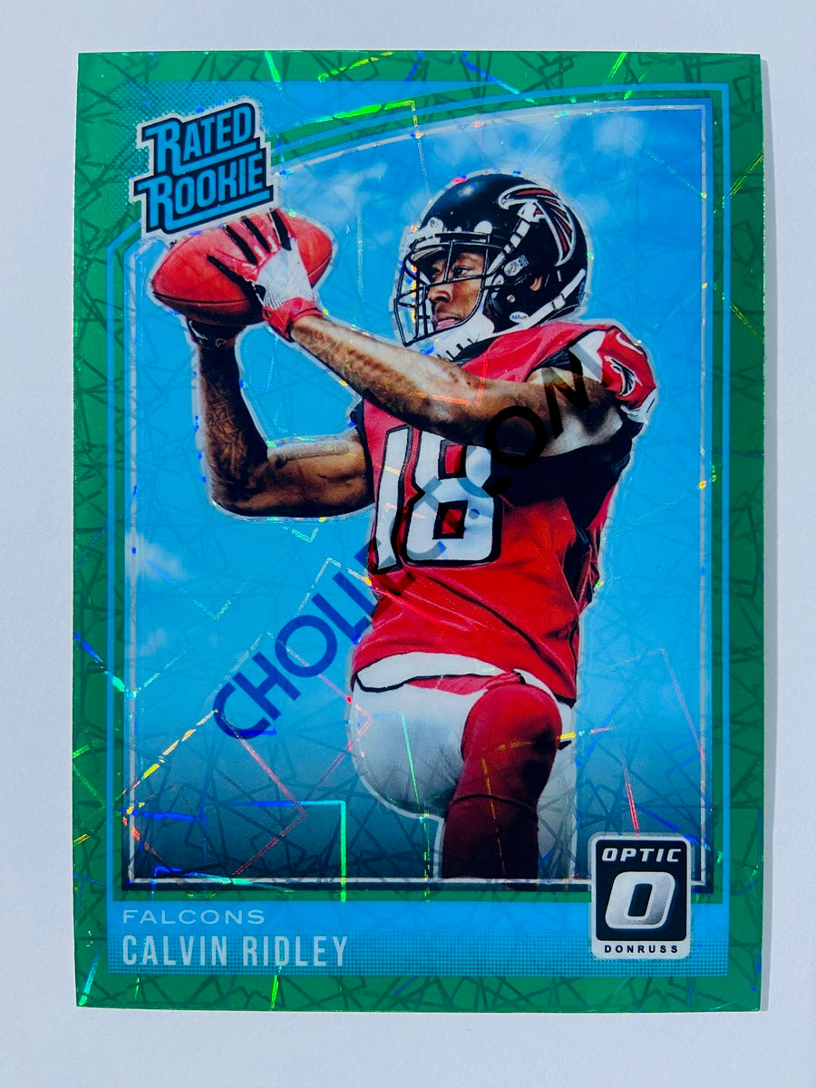 Calvin Ridley - Atlanta Falcons 2018 Panini Donruss Optic Green Velocity Parallel Rated Rookie #161