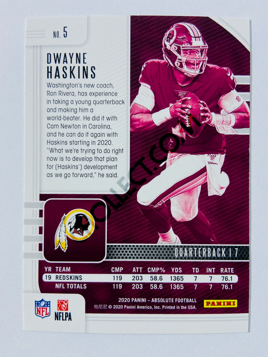 Dwayne Haskins - Washington Redskins 2020-21 Panini Absolute Football #5