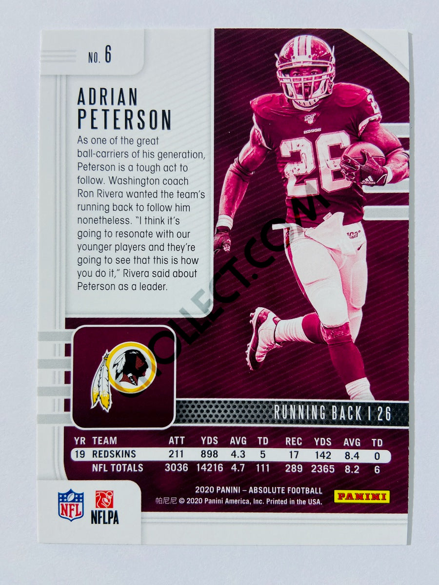 Adrian Peterson - Washington Redskins 2020-21 Panini Absolute Football #6