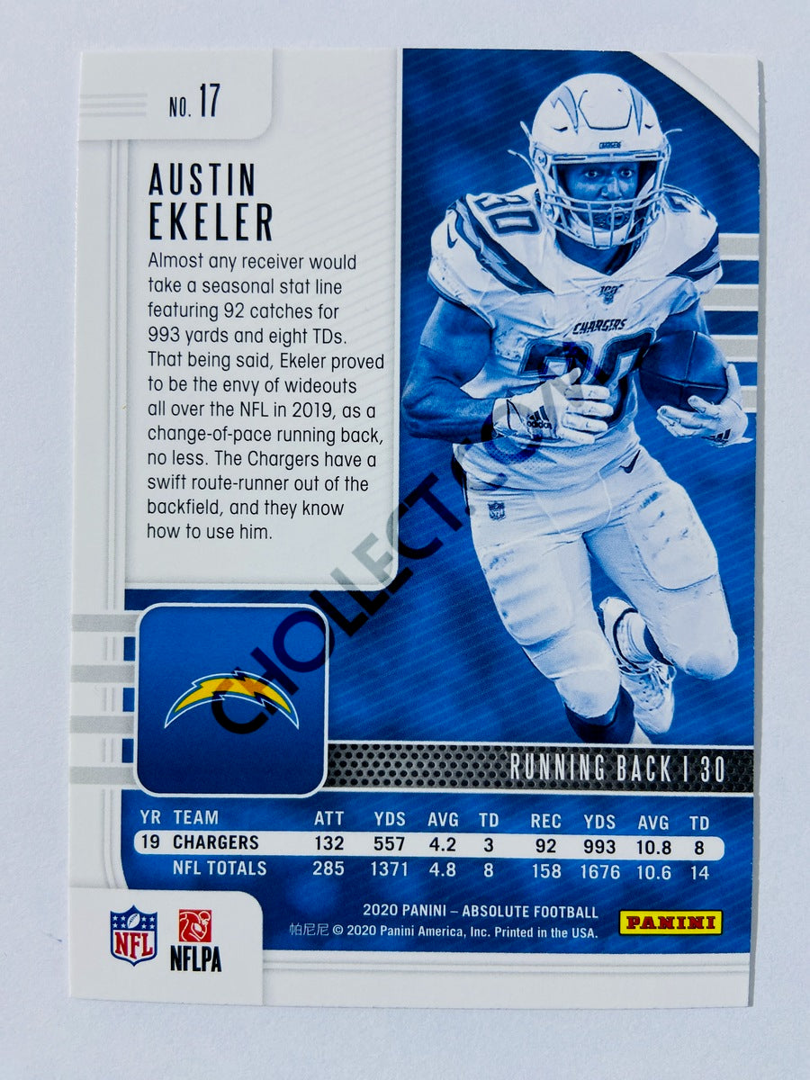 Austin Ekeler  - Los Angeles Chargers 2020-21 Panini Absolute Football #17