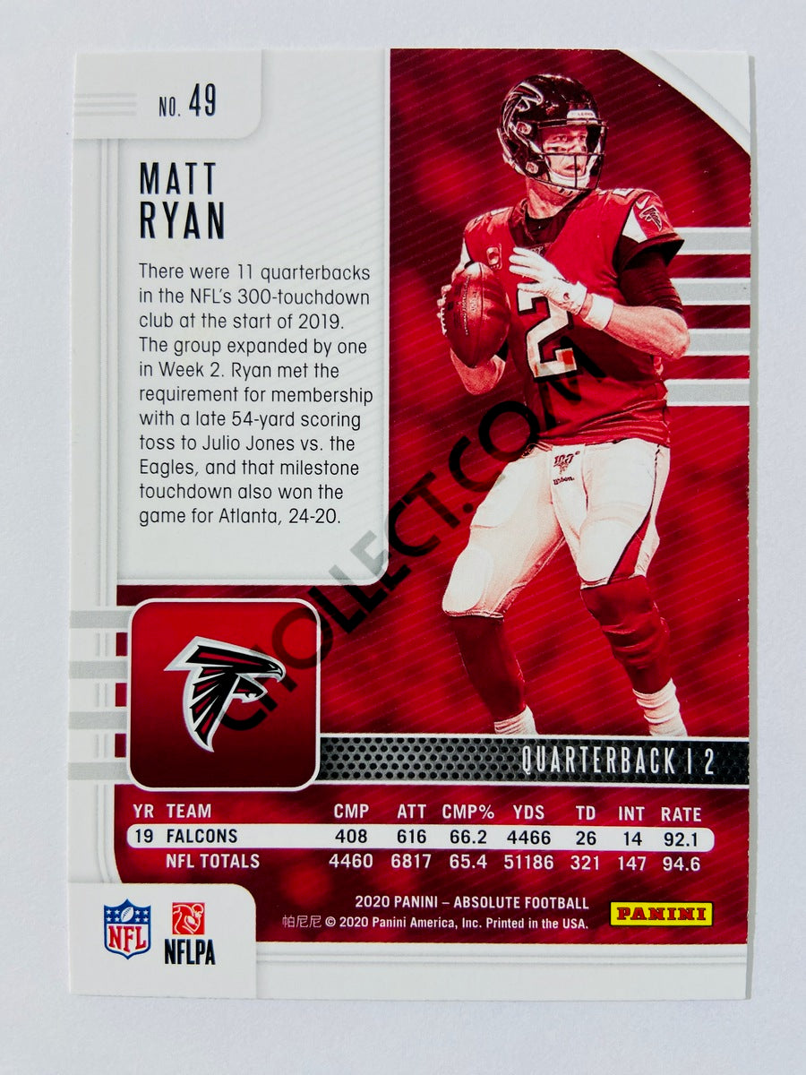 Matt Ryan - Atlanta Falcons 2020-21 Panini Absolute Football #49