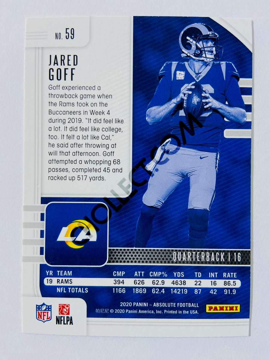 Jared Goff - Los Angeles Rams 2020-21 Panini Absolute Football #59