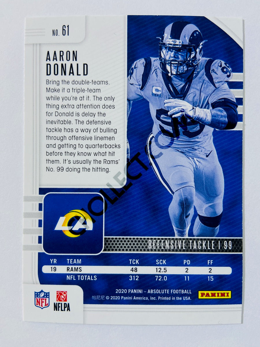 Aaron Donald - Los Angeles Rams 2020-21 Panini Absolute Football #61