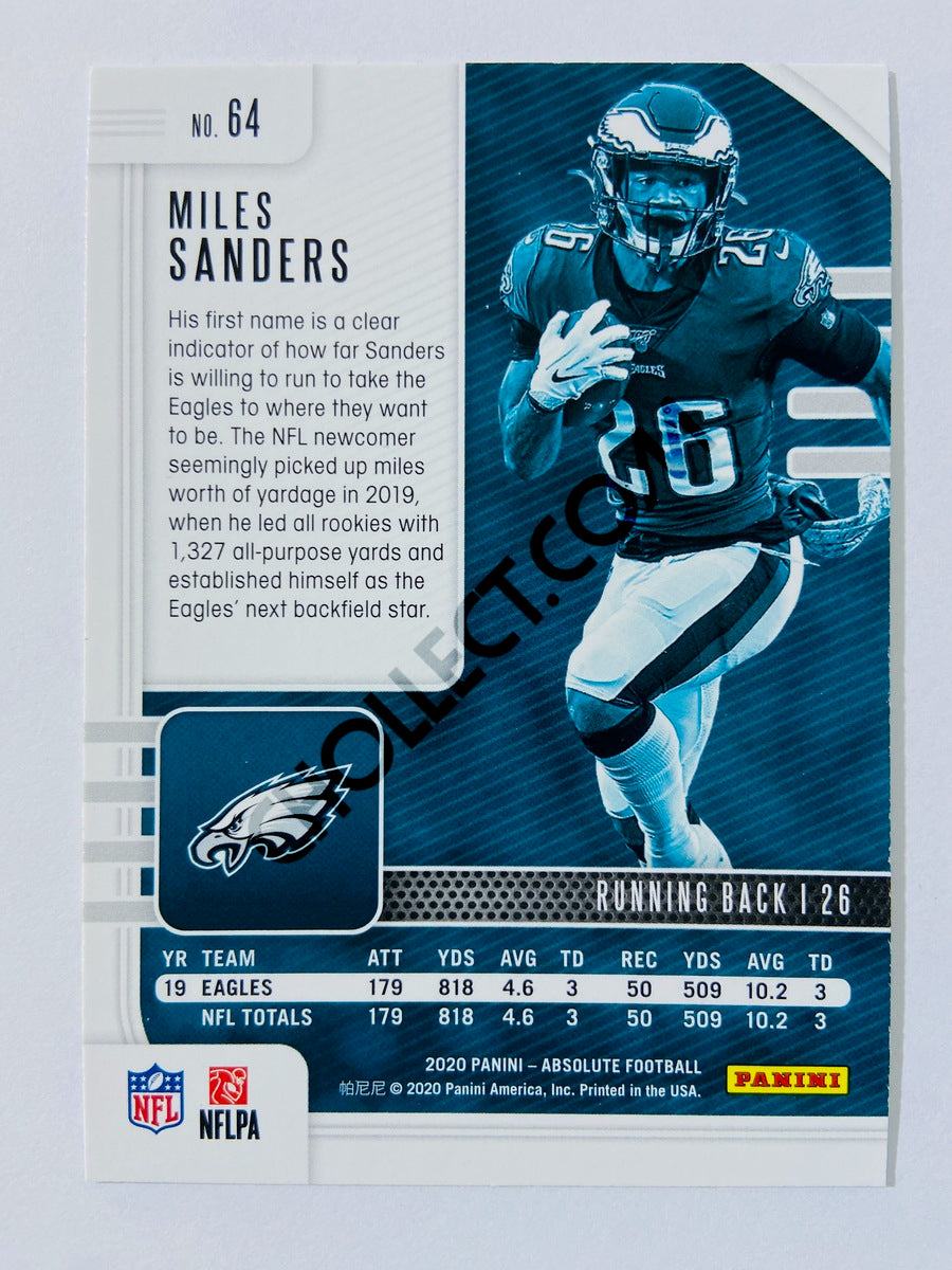 Miles Sanders - Philadelphia Eagles 2020-21 Panini Absolute Football #64