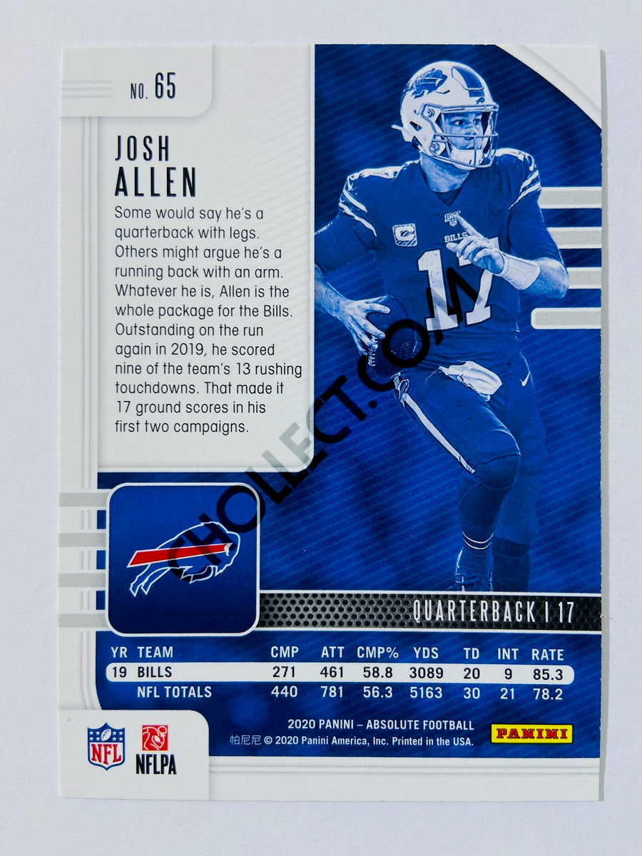 Josh Allen - Buffalo Bills 2020-21 Panini Absolute Football #65