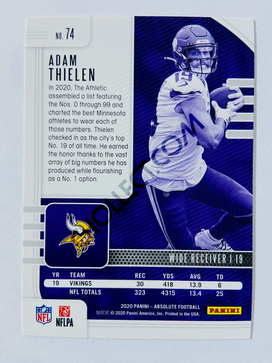 Adam Thielen - Minnesota Vikings 2020-21 Panini Absolute Football #74