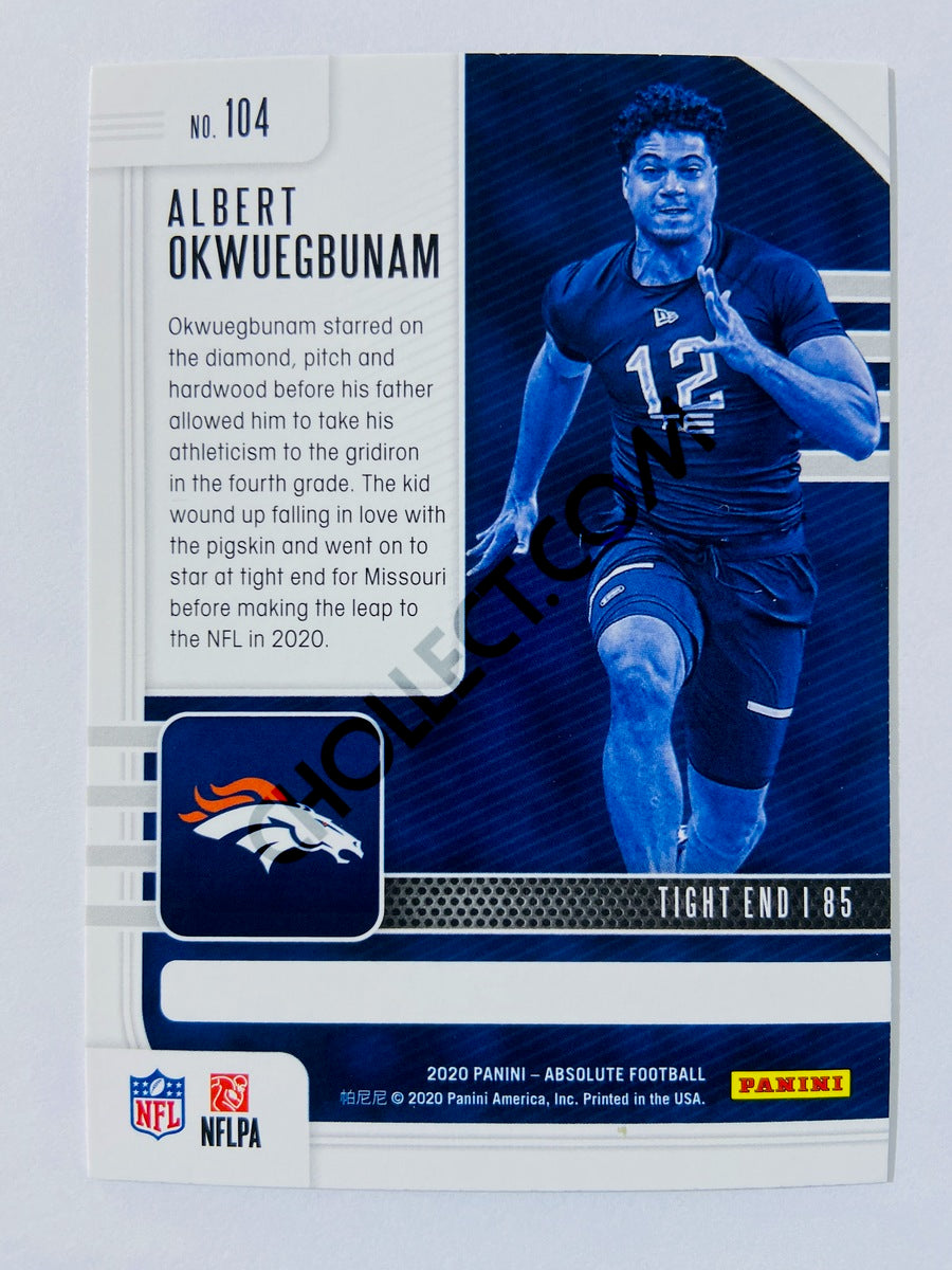 Albert Okwuegbunam - Denver Broncos 2020-21 Panini Absolute Football RC Rookie #104