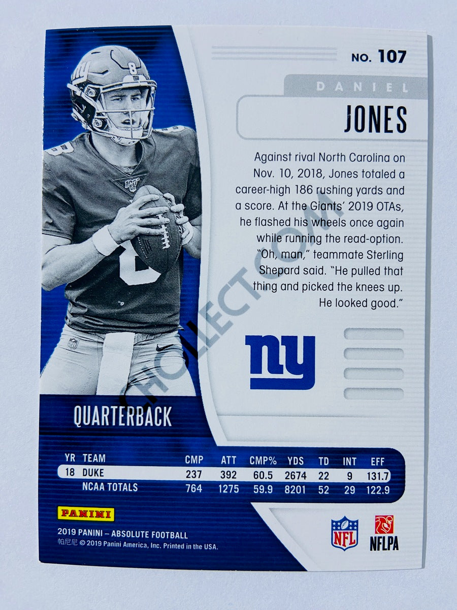 Daniel Jones - New York Giants 2019-20 Panini Absolute RC Rookie #107